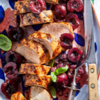 grilled pork tenderloin with cherries